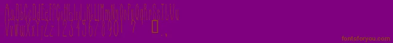 Selfbn Font – Brown Fonts on Purple Background