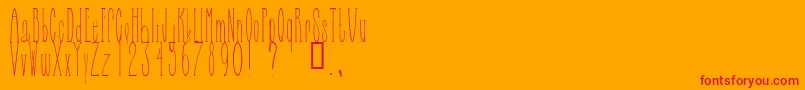 Selfbn-Schriftart – Rote Schriften auf orangefarbenem Hintergrund