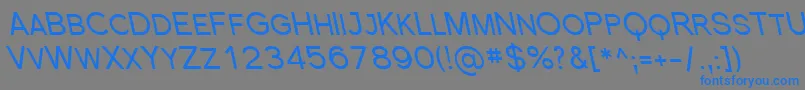 SfflorencesansscrevItalic Font – Blue Fonts on Gray Background