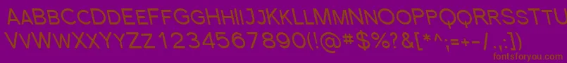 SfflorencesansscrevItalic Font – Brown Fonts on Purple Background