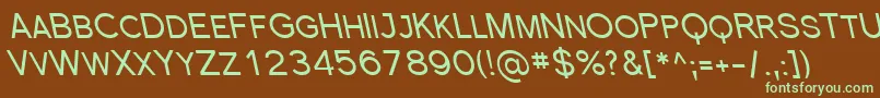 SfflorencesansscrevItalic-fontti – vihreät fontit ruskealla taustalla