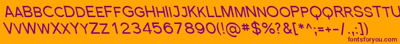 SfflorencesansscrevItalic Font – Purple Fonts on Orange Background