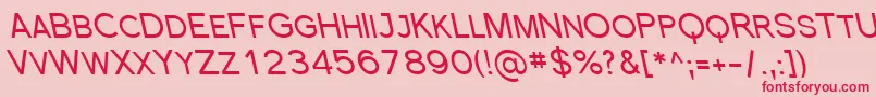 SfflorencesansscrevItalic Font – Red Fonts on Pink Background