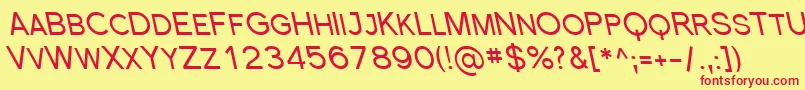 SfflorencesansscrevItalic Font – Red Fonts on Yellow Background