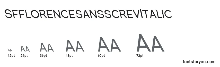 Размеры шрифта SfflorencesansscrevItalic
