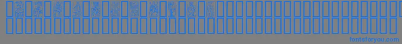 MarseilleTarotA Font – Blue Fonts on Gray Background
