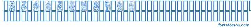 フォントMarseilleTarotA – 白い背景に青い文字