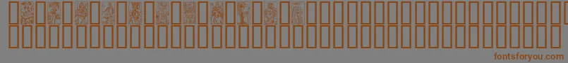 MarseilleTarotA Font – Brown Fonts on Gray Background