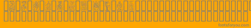 MarseilleTarotA Font – Gray Fonts on Orange Background