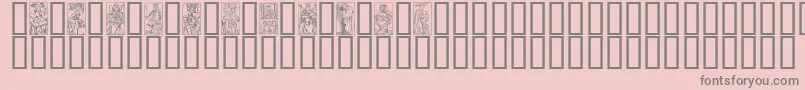fuente MarseilleTarotA – Fuentes Grises Sobre Fondo Rosa