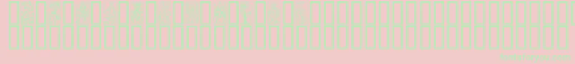 MarseilleTarotA Font – Green Fonts on Pink Background