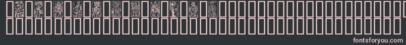 MarseilleTarotA Font – Pink Fonts on Black Background
