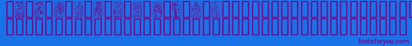 MarseilleTarotA Font – Purple Fonts on Blue Background