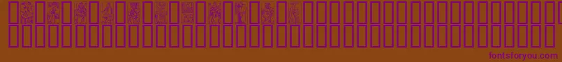MarseilleTarotA Font – Purple Fonts on Brown Background