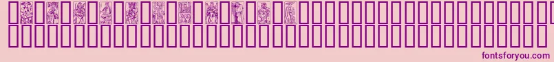 MarseilleTarotA-fontti – violetit fontit vaaleanpunaisella taustalla