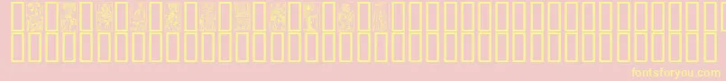 MarseilleTarotA Font – Yellow Fonts on Pink Background