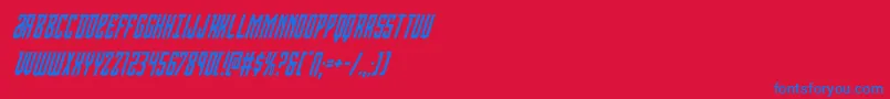 Viceroycondital Font – Blue Fonts on Red Background