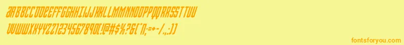 Viceroycondital Font – Orange Fonts on Yellow Background