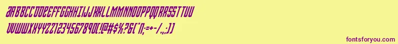 Viceroycondital Font – Purple Fonts on Yellow Background