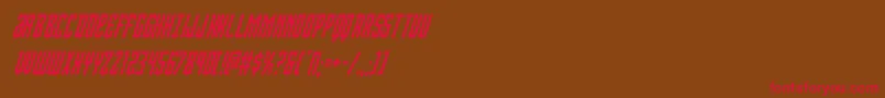 Viceroycondital Font – Red Fonts on Brown Background