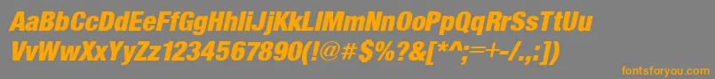 SansBlackCond.Italic Font – Orange Fonts on Gray Background