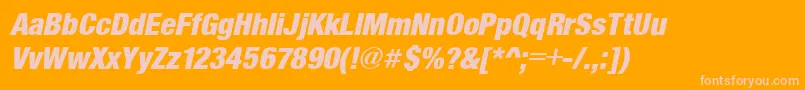 Подробнее о шрифте SansBlackCond.Italic Шрифт SansBlackCond.Italic – розовые шрифты на оранжевом фоне