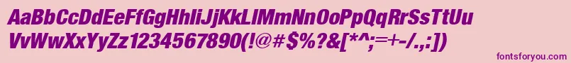 SansBlackCond.Italic Font – Purple Fonts on Pink Background