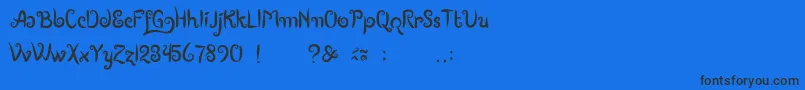 BoutiquesOfMerauke Font – Black Fonts on Blue Background