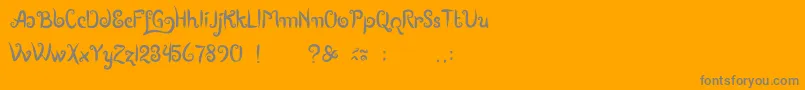 BoutiquesOfMerauke-Schriftart – Graue Schriften auf orangefarbenem Hintergrund