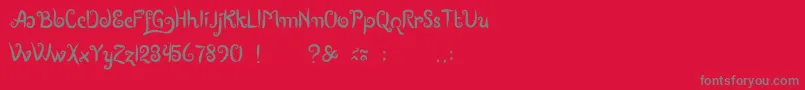 BoutiquesOfMerauke Font – Gray Fonts on Red Background