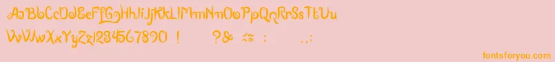 BoutiquesOfMerauke Font – Orange Fonts on Pink Background