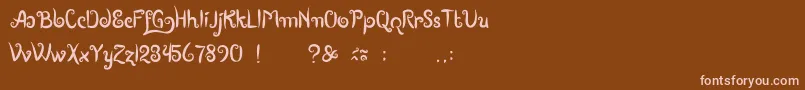 BoutiquesOfMerauke Font – Pink Fonts on Brown Background