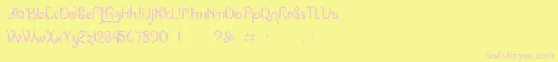 BoutiquesOfMerauke Font – Pink Fonts on Yellow Background