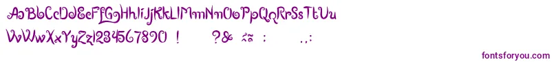 BoutiquesOfMerauke Font – Purple Fonts on White Background