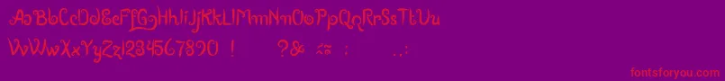 BoutiquesOfMerauke Font – Red Fonts on Purple Background