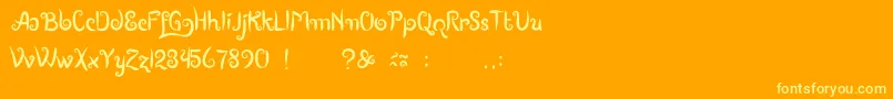 BoutiquesOfMerauke Font – Yellow Fonts on Orange Background