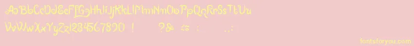 BoutiquesOfMerauke Font – Yellow Fonts on Pink Background