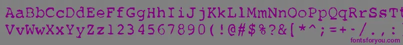 Шрифт Remington – фиолетовые шрифты на сером фоне
