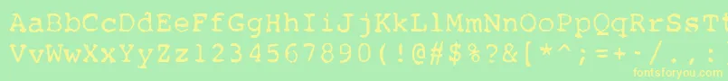 Remington Font – Yellow Fonts on Green Background