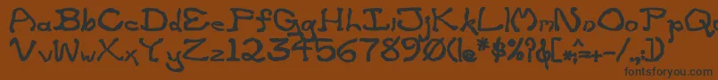 ZippitteyBold Font – Black Fonts on Brown Background