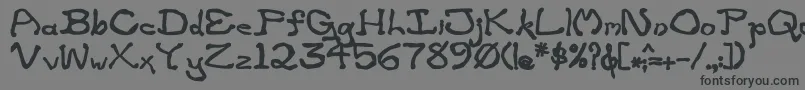 ZippitteyBold Font – Black Fonts on Gray Background