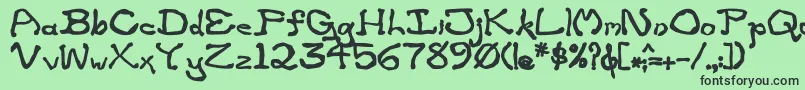 ZippitteyBold-fontti – mustat fontit vihreällä taustalla