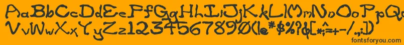 Шрифт ZippitteyBold – чёрные шрифты на оранжевом фоне