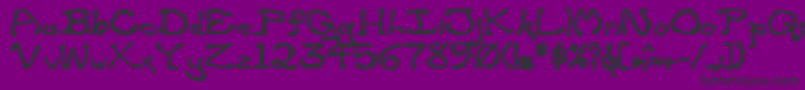 ZippitteyBold-fontti – mustat fontit violetilla taustalla