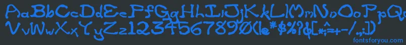 ZippitteyBold-Schriftart – Blaue Schriften auf schwarzem Hintergrund