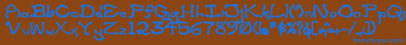 Шрифт ZippitteyBold – синие шрифты на коричневом фоне