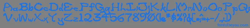 Шрифт ZippitteyBold – синие шрифты на сером фоне