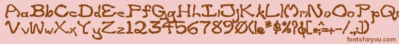 ZippitteyBold-Schriftart – Braune Schriften auf rosa Hintergrund