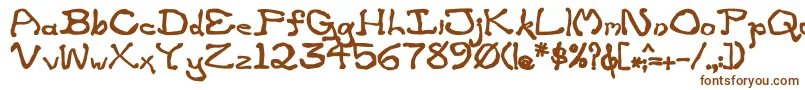 Шрифт ZippitteyBold – коричневые шрифты на белом фоне