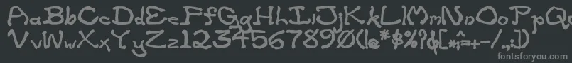 Шрифт ZippitteyBold – серые шрифты на чёрном фоне